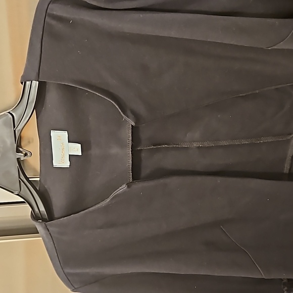 💕VERONICA M💕 Open Front 3/4 Ruffle Bell Sleeve Jacket ~ Black Medium - Picture 3 of 6